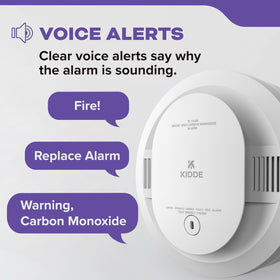 Kidde 30CUD10-V audible alarm at 85 dB prevents missed alerts