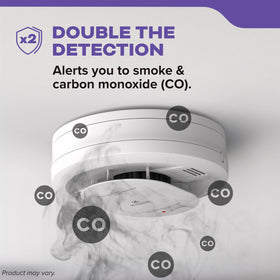 Kidde 30CUD10-V voice alerts announce Fire or Carbon Monoxide warnings