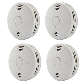 Kidde 2-in-1 detector front view showing dual sensors for smoke and CO.