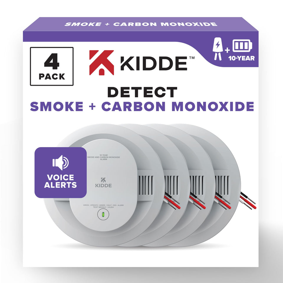 Kidde smoke and CO detector front view with clear status LED.