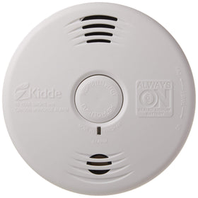 Kidde smoke and CO detector front view with 85 dB alarm and voice alerts for quick safety awareness.