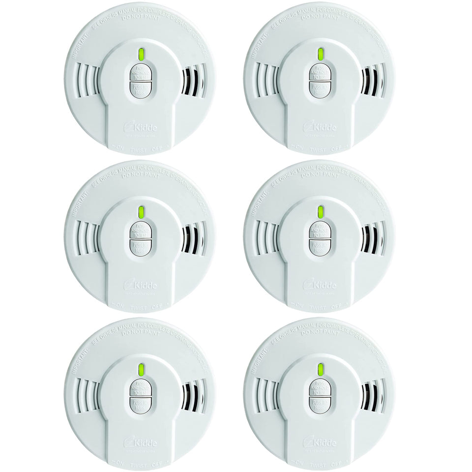 Kidde i9010 smoke detector with green power LED for reliable operation.