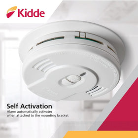 Kidde i9010 emits an 85 dB alarm with a red fire indicator.