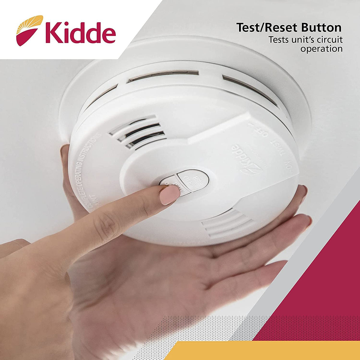 Kidde replacement alert signals when the unit needs replacement.