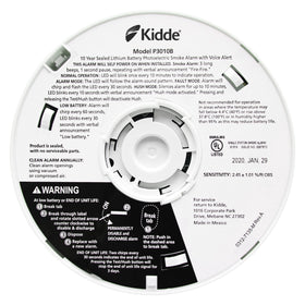 Kidde smoke detector test-hush button to test and silence nuisances