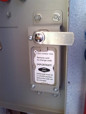 Kidde TouchPoint 30-key locker close-up of 16-gauge steel edge.