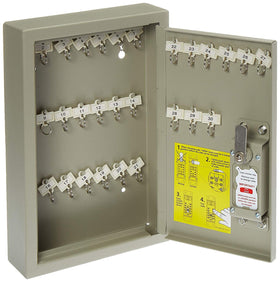 Kidde TouchPoint 30-key locker side view highlights slim wall-mount profile.