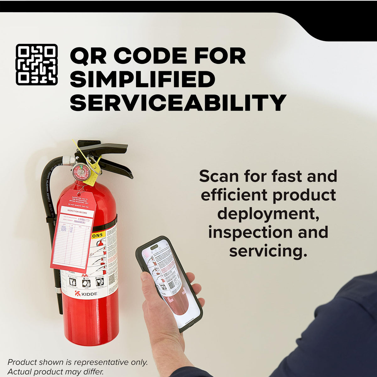 Kidde 4A60BC UL Listed extinguisher with six-year warranty.
