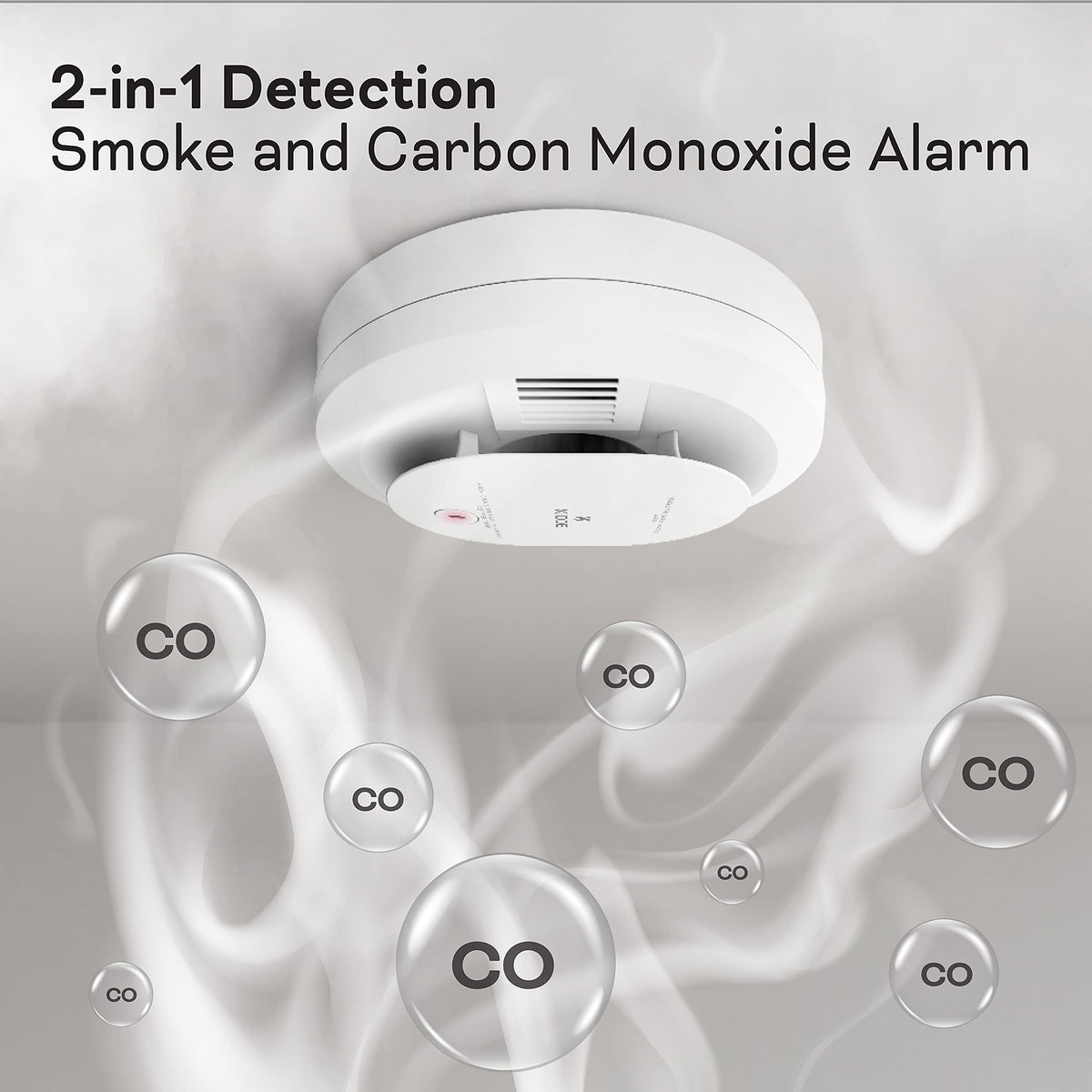 Kidde voice alert announces hazard type during an alarm.
