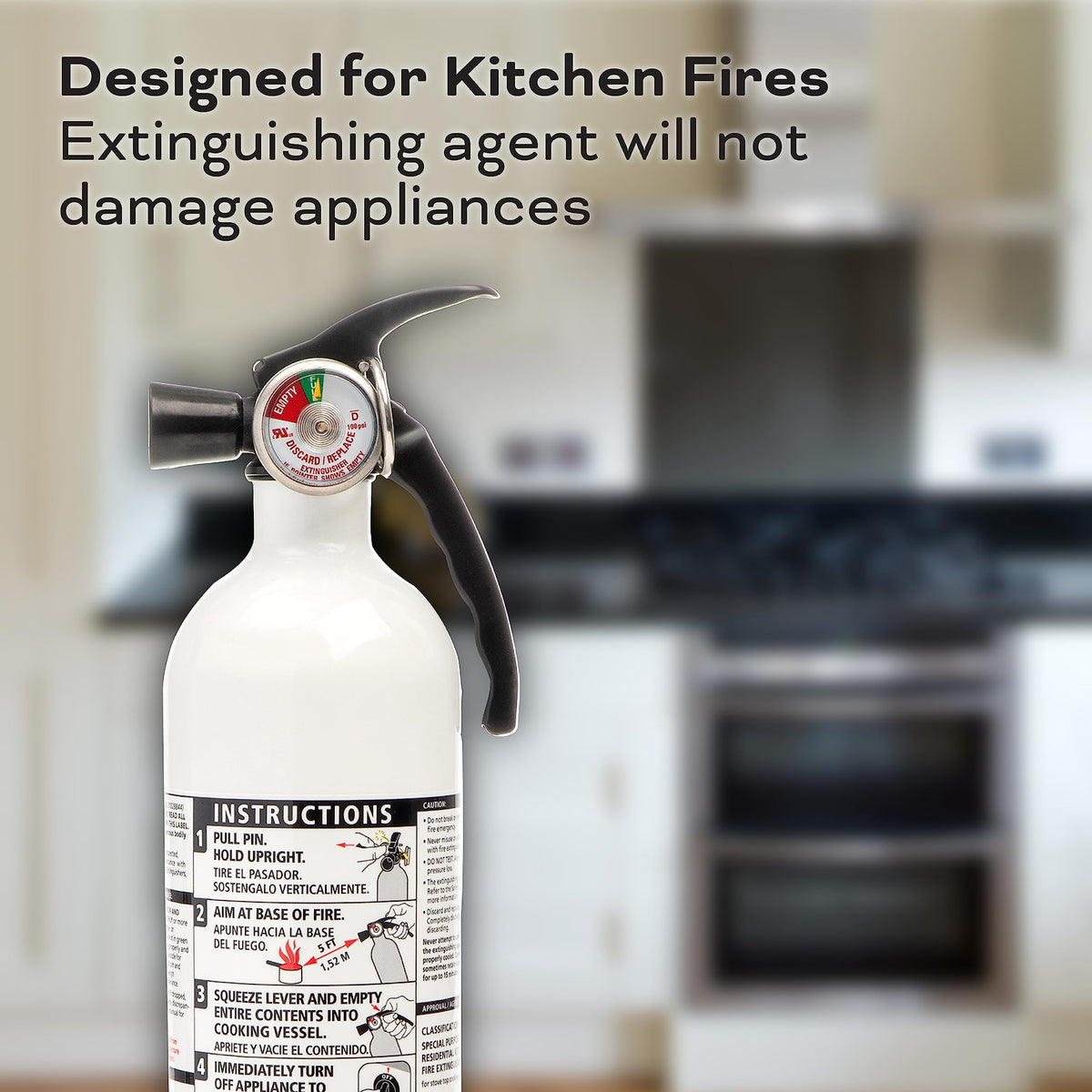 Kidde wall mount bracket kit keeps extinguishers securely within reach.