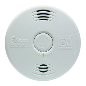 Kidde unit mounted on wall with LEDs for quick status checks.