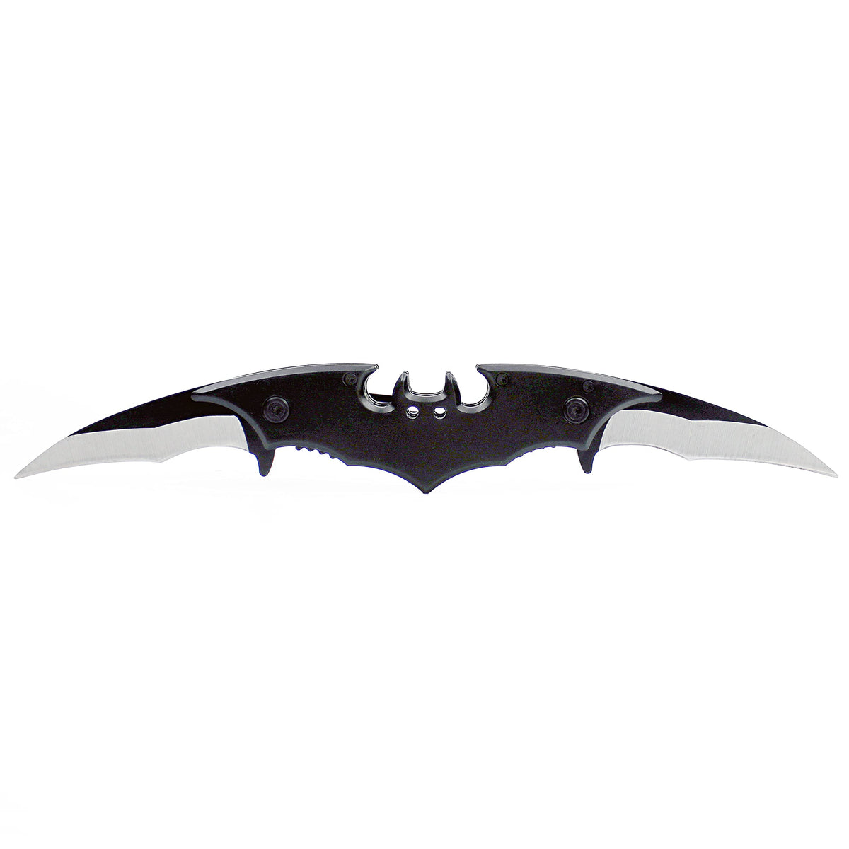 Kii Dark Twin Blade Knife aluminum-handle with bat-cutout for grip