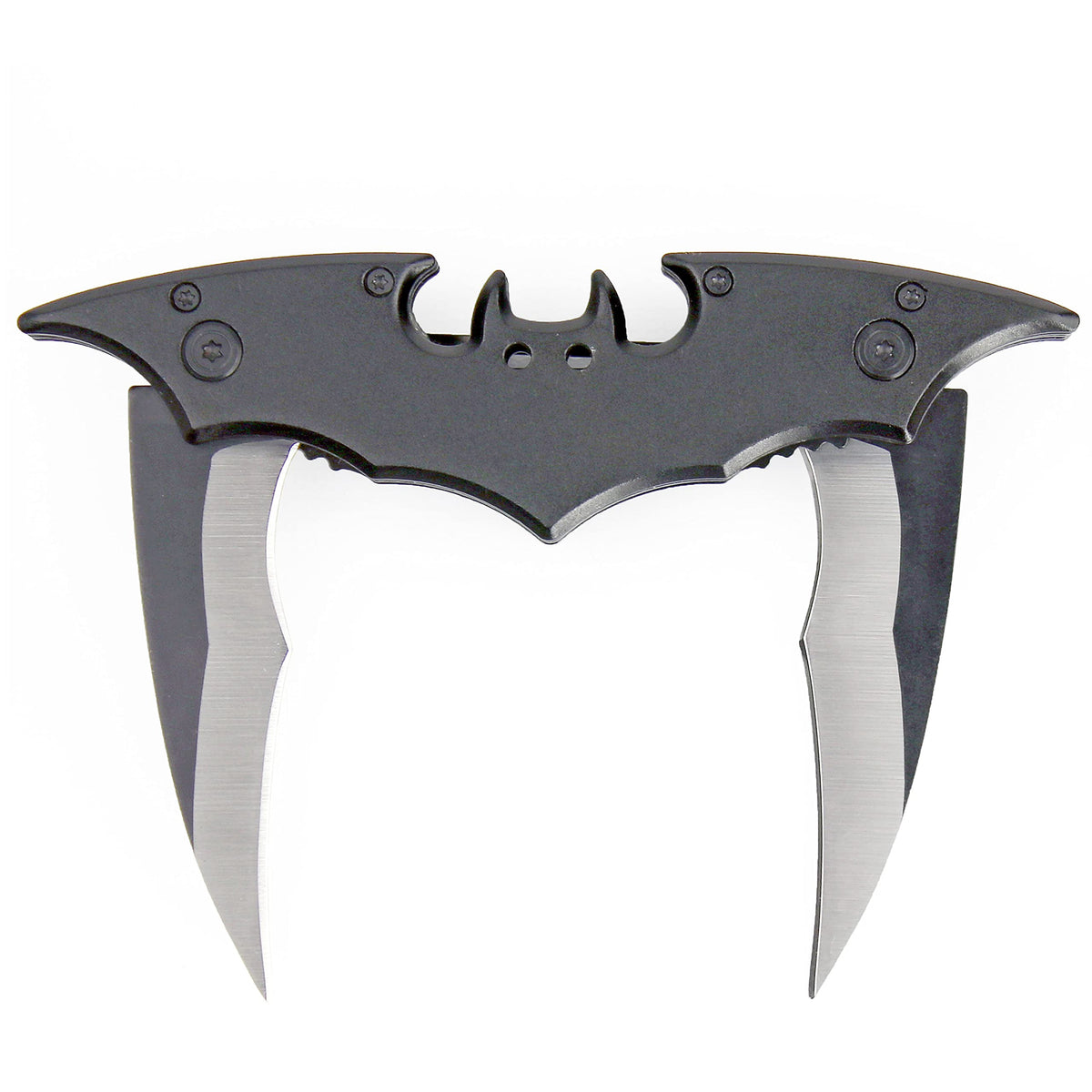 Kii Dark Twin Blade Knife safety lock engaged for secure use