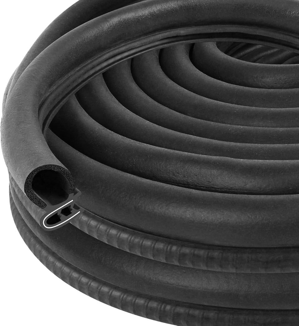 Kikerike 40ft U-shape door seal with side bulb for cars improves weatherproofing