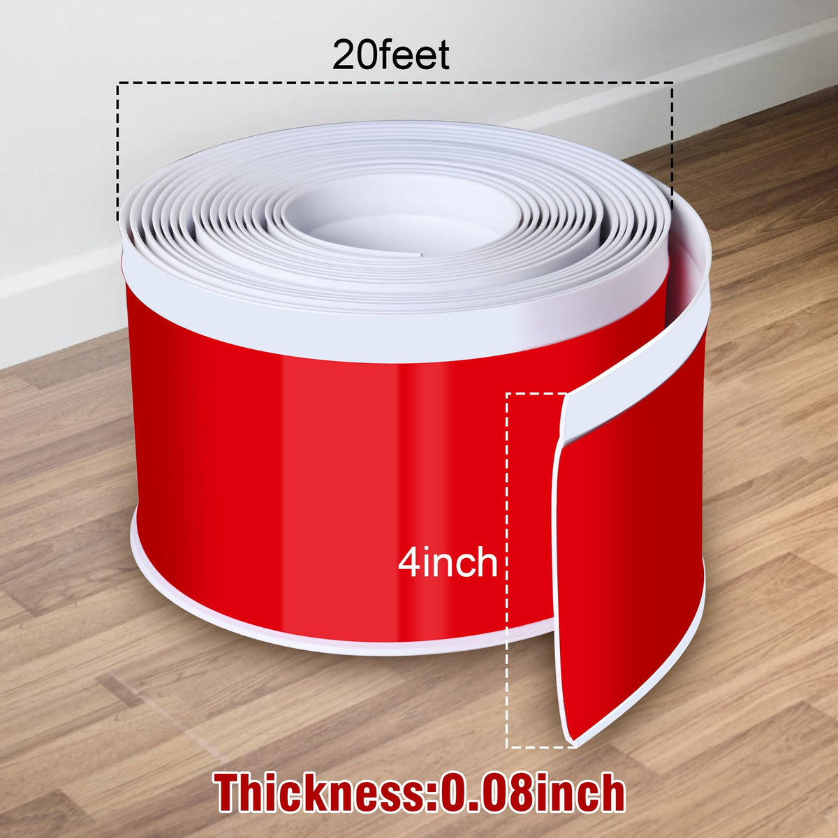Kikerike baseboard with waterproof surface ideal for kitchens and bathrooms