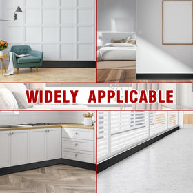 Kikerike baseboard protection shields walls and corners in busy spaces.