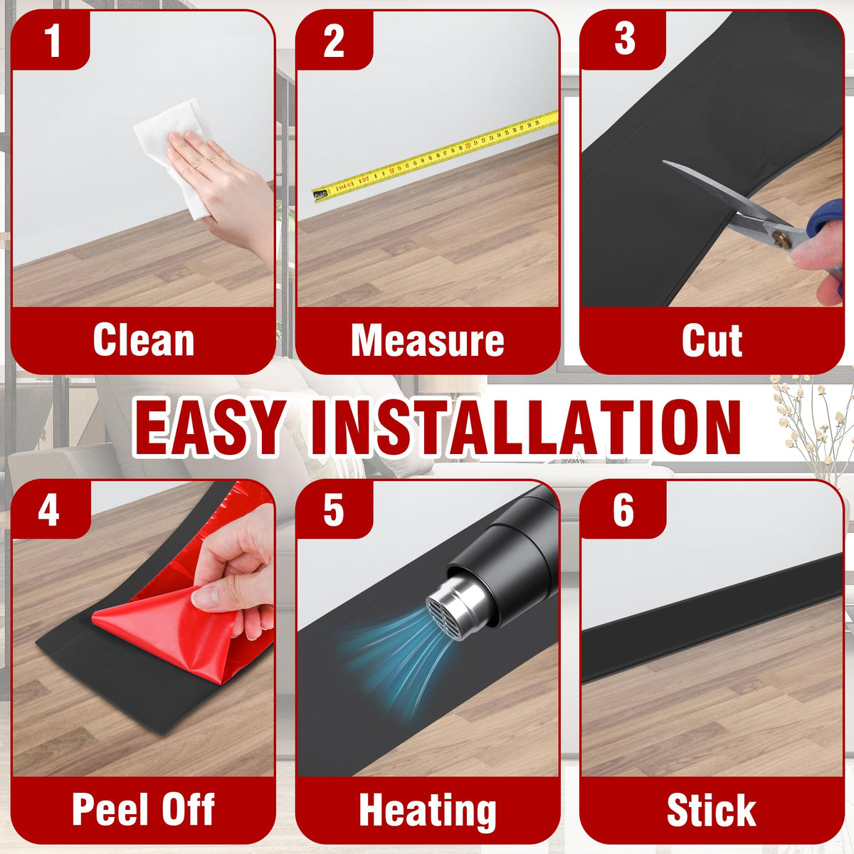 Kikerike waterproof PVC surface ideal for bathrooms and kitchens.