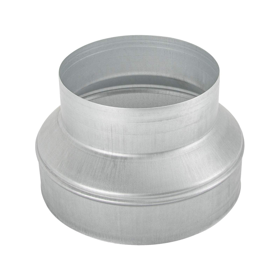 Kikerike duct reducer 8 to 6 connector maintains airflow between different duct sizes.
