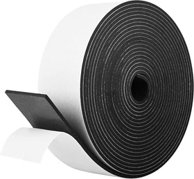 Kikerike foam tape 2in wide provides strong adhesion for door and window sealing.