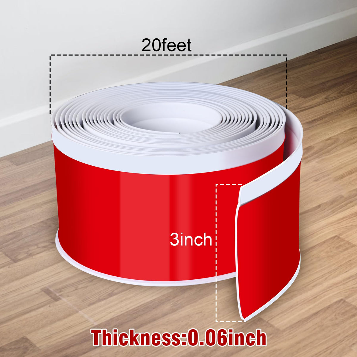 Kikerike PVC baseboard quick-peel-stick: waterproof edge protection