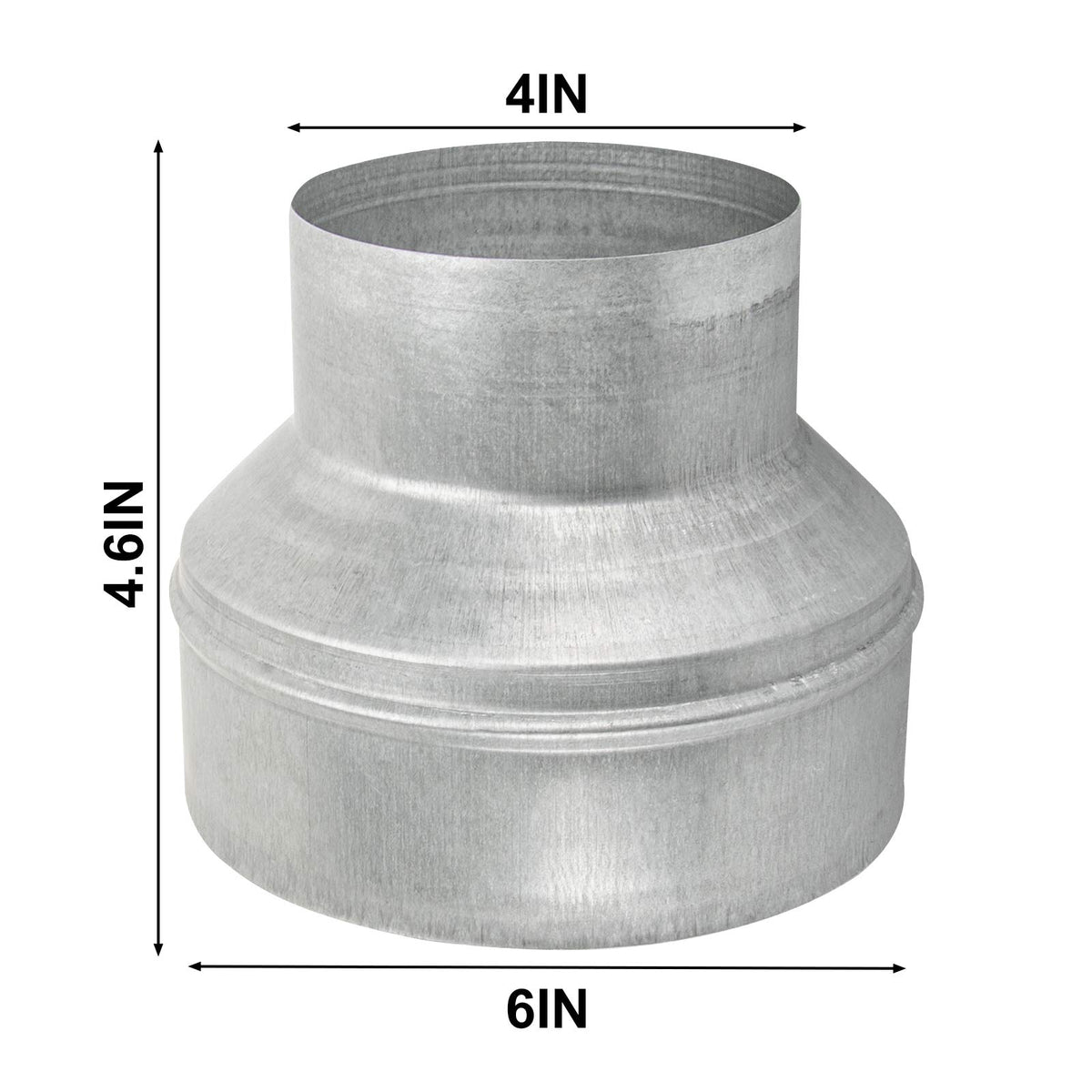 Kikerike round metal pipe adapter demonstrates durable connection for reliable exhaust air routing