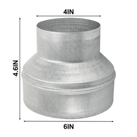 Kikerike round metal pipe adapter demonstrates durable connection for reliable exhaust air routing