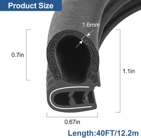Kikerike rubber bulb seal for RV compartments reduces drafts and moisture