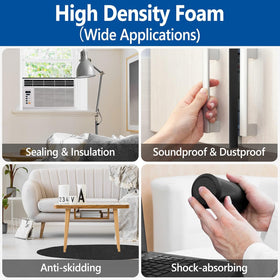 Kikerike soundproofing foam strip enhances room comfort by reducing minor vibrations.