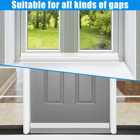 Kikerike weather stripping covers multiple openings for doors and windows.
