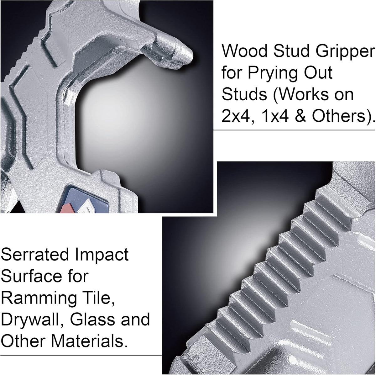 Kilimanjaro Vaughan 15 Inch Demolition Tool built-in pry bar for lifting moulding.