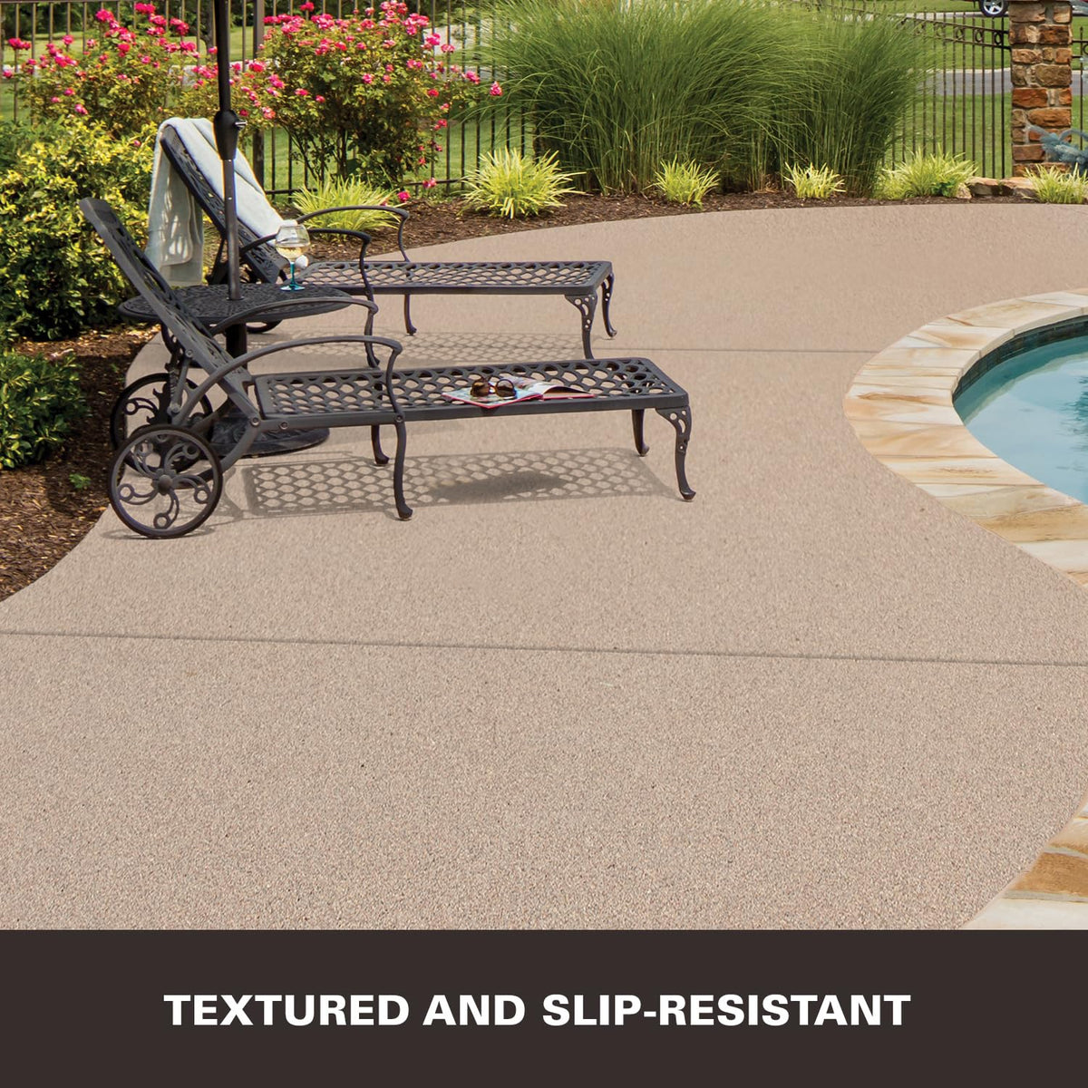 KILZ Decorative Concrete Coating applied to porch and driveway for durable protection