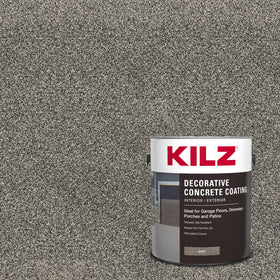 KILZ Decorative Concrete Coating stone-texture finish on patio adds style and slip resistance.