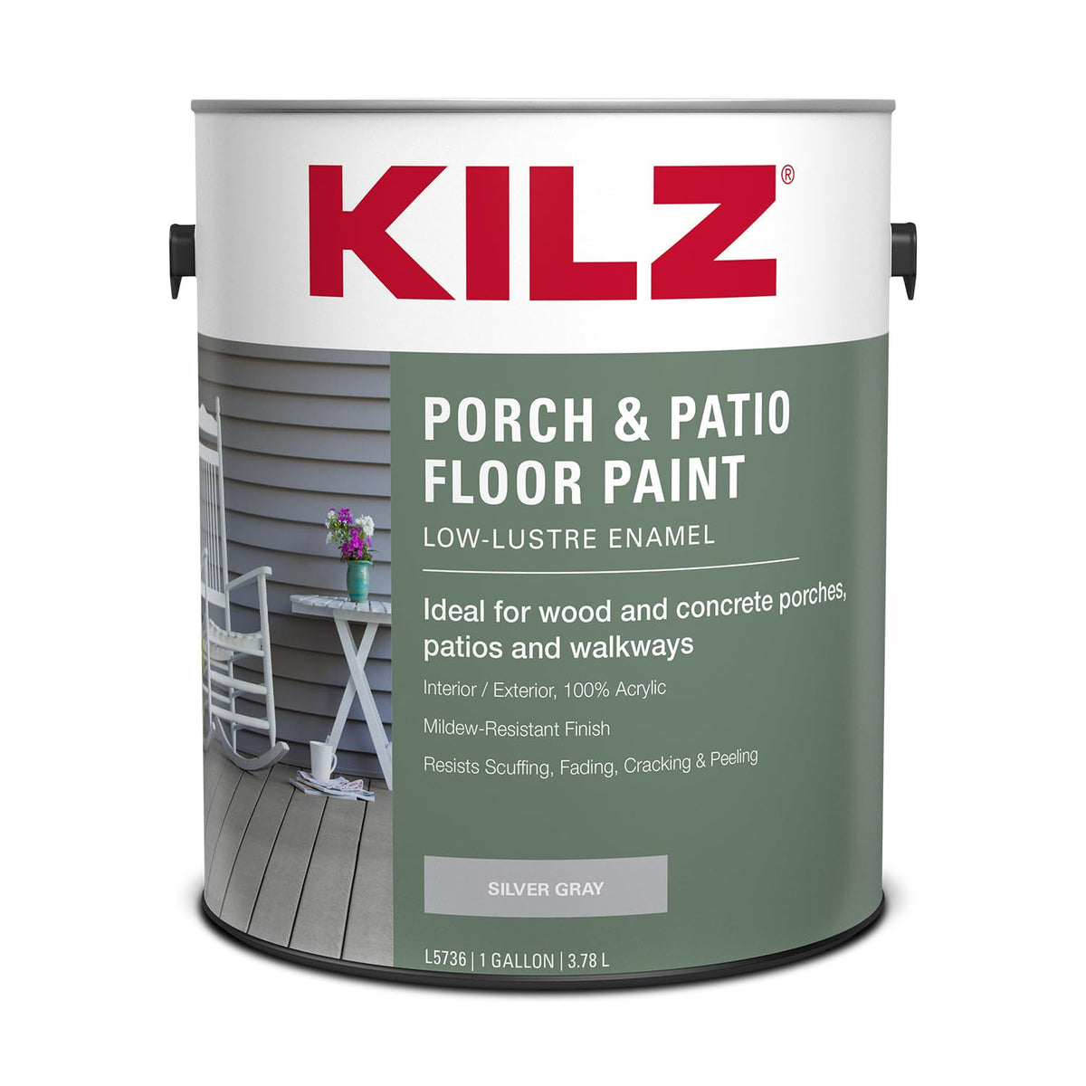 KILZ porch enamel applied with brush for a smooth finish