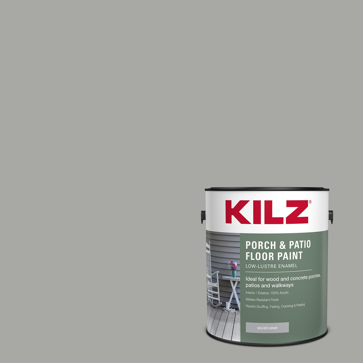 KILZ Low-Lustre enamel porch paint can for outdoor use