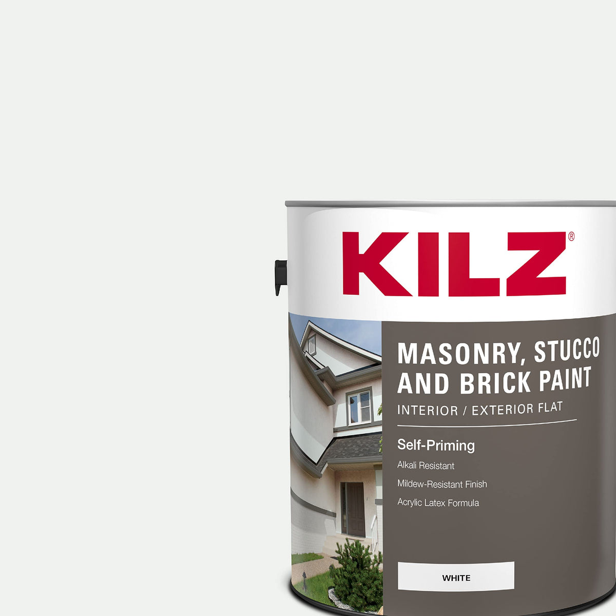 KILZ masonry paint on exterior stucco showing even coverage