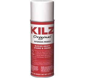 Kilz Original Primer 13 oz on wall sample demonstrating water stain sealing