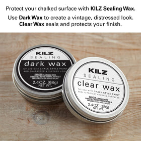 KILZ Protective Sealing Wax clear layer provides a smooth, velvet finish.