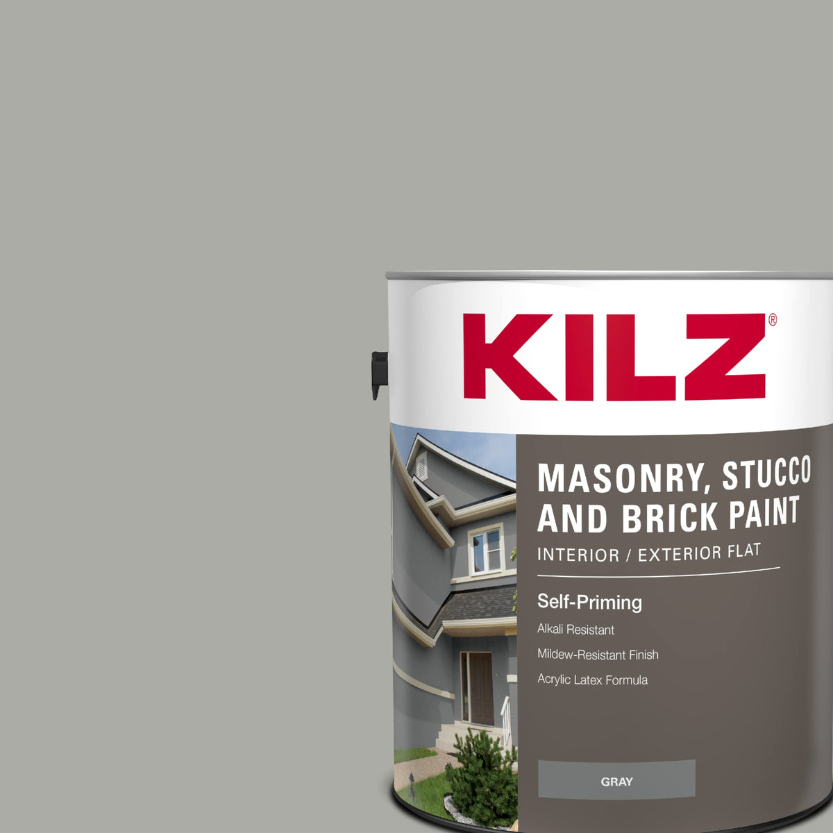 KILZ paint on textured wall showing hiding power and adhesion