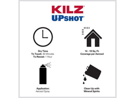 KILZ Up Shot Sealer packaging view with usage notes