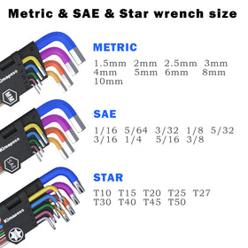 Kimapeso T-handle hex wrenches provide strong leverage for precise tightening.