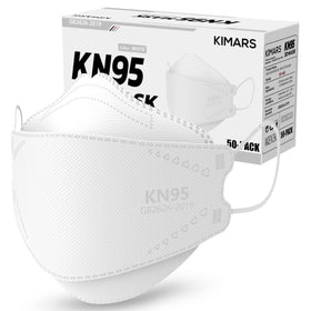 KIMARS KN95 50-pack packaging for bulk home and office use.