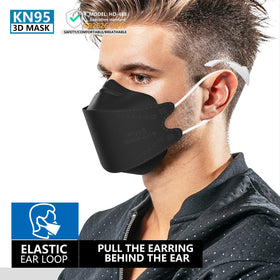 KIMARS KN95 mask 3D ergonomic design hugs the face for full coverage.