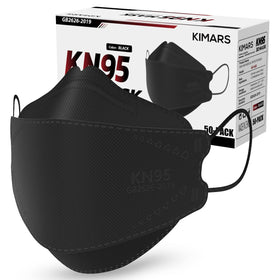 KIMARS KN95 mask black pack cover shows packaging and value.
