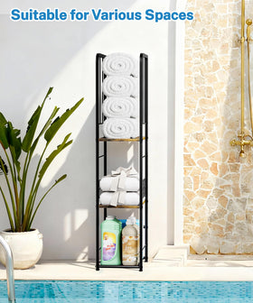 KIMBORA Narrow Towel Storage, metal frame visible, built to last