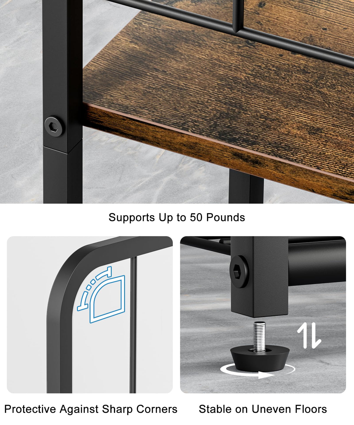 KIMBORA Narrow Towel Storage, wood shelves detail, sturdy support