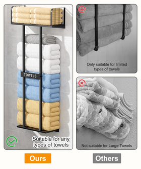 KIMBORA towel rack includes hardware and instructions for quick assembly.