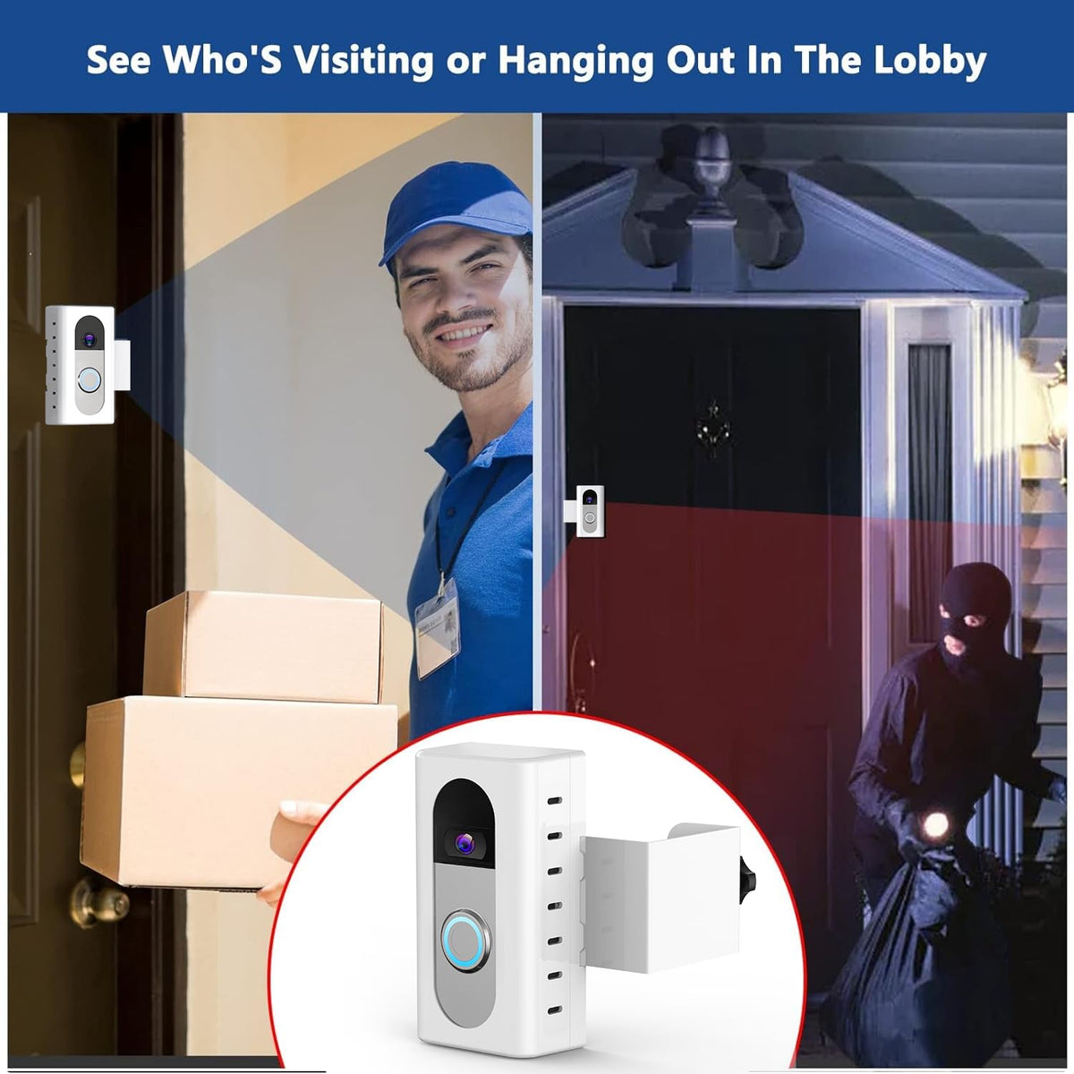 Kimilar anti-theft doorbell mount ready for Ring and Blink models