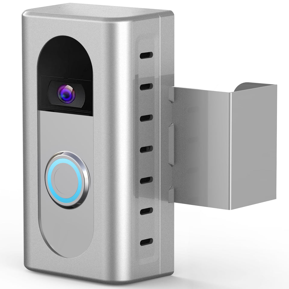 KIMILAR anti-theft mount securely holds Ring-compatible doorbells, front view.
