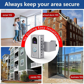 KIMILAR thickness-adjustable mount fits 0.6 to 2.3 inch doors.