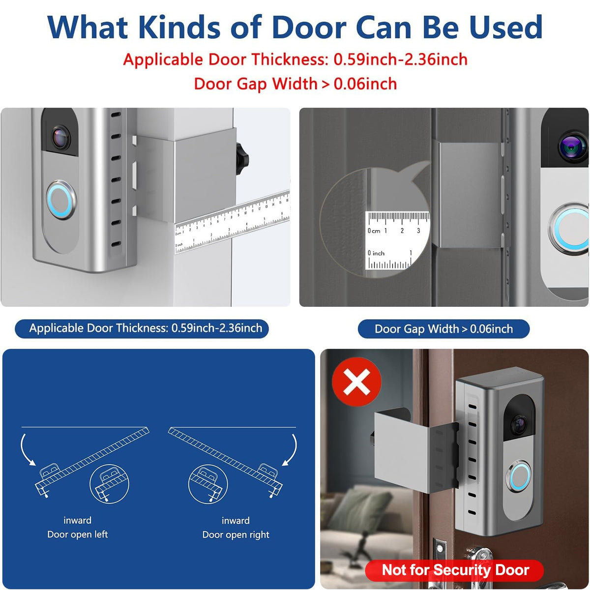 KIMILAR Ring-compatible doorbell fits snug inside the compact shell.